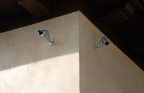Cameras mounted to house